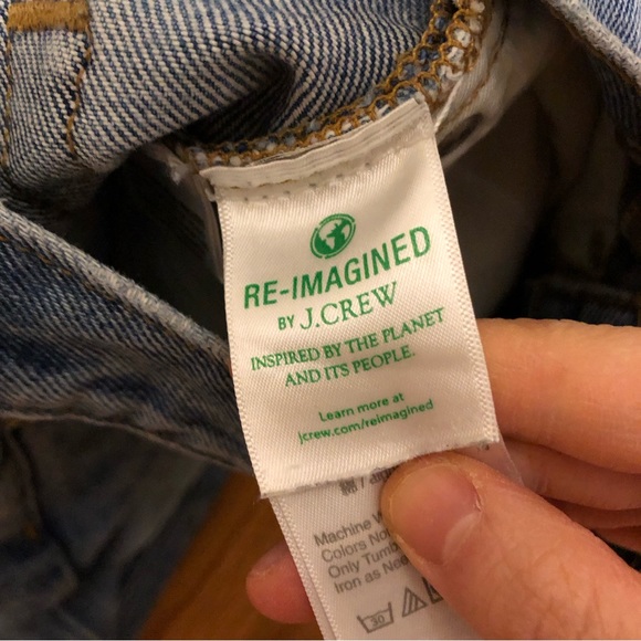 J.CREW Point Sur Rigid Kickout Crop Jean Sailor Blue Wash Size 24 100% cotton. - Picture 11 of 16